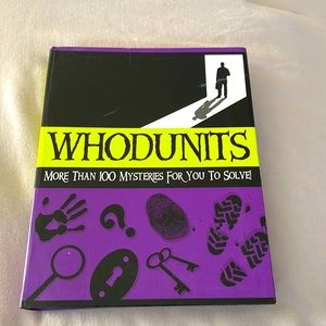 Whodunits book with slight wear